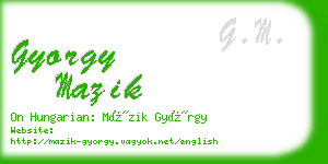 gyorgy mazik business card